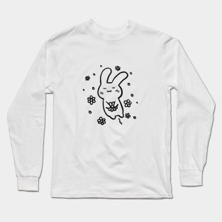 Happy Rabbit ( back ) Long Sleeve T-Shirt